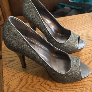 Rampage Dark Silver Sparkle Heel